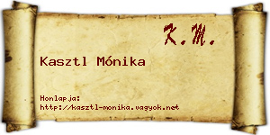 Kasztl Mónika névjegykártya
